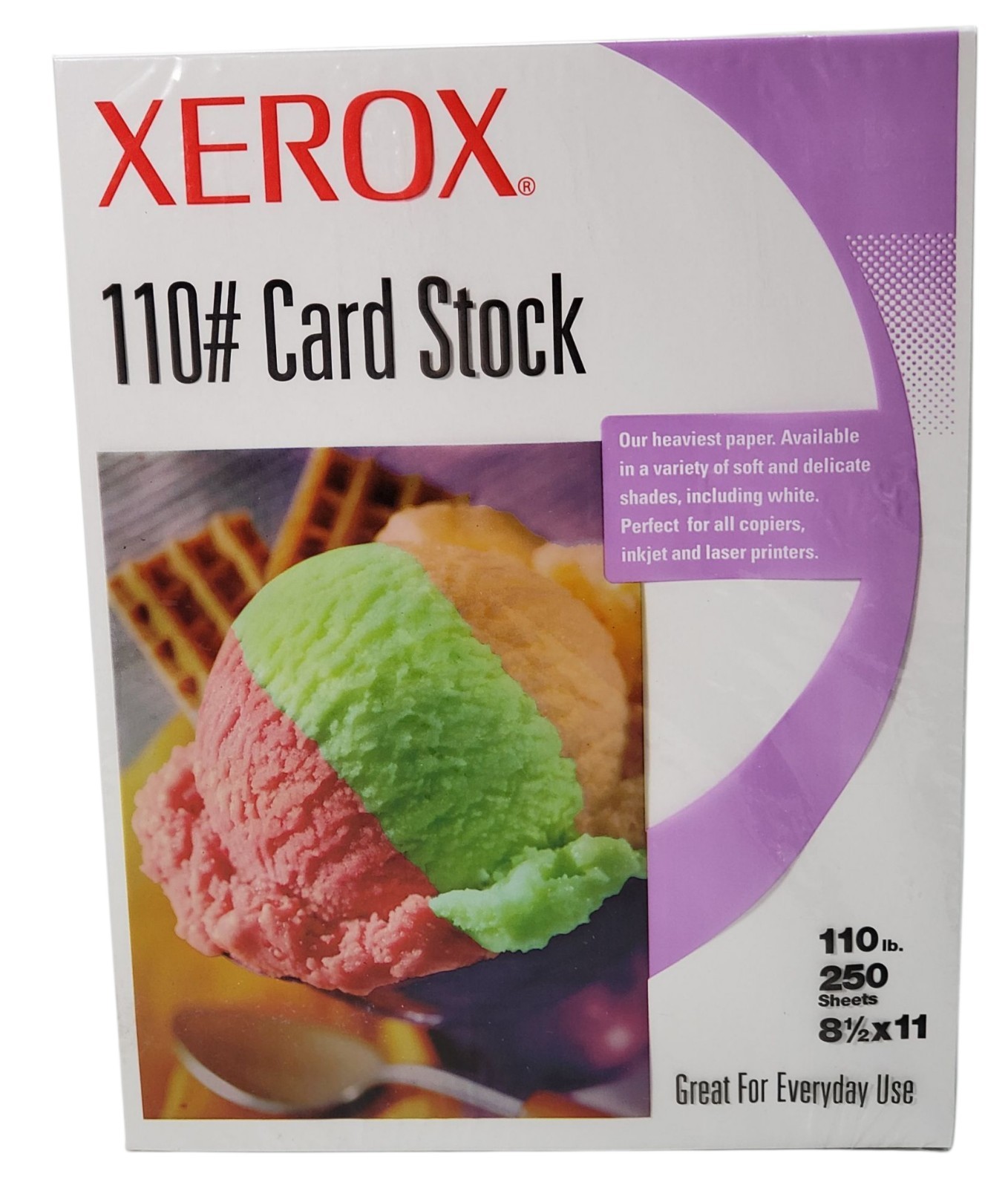 Xerox 110# Card Stock Gray Copy Printer Paper 250 Sheets 8 1/2″ × 11″