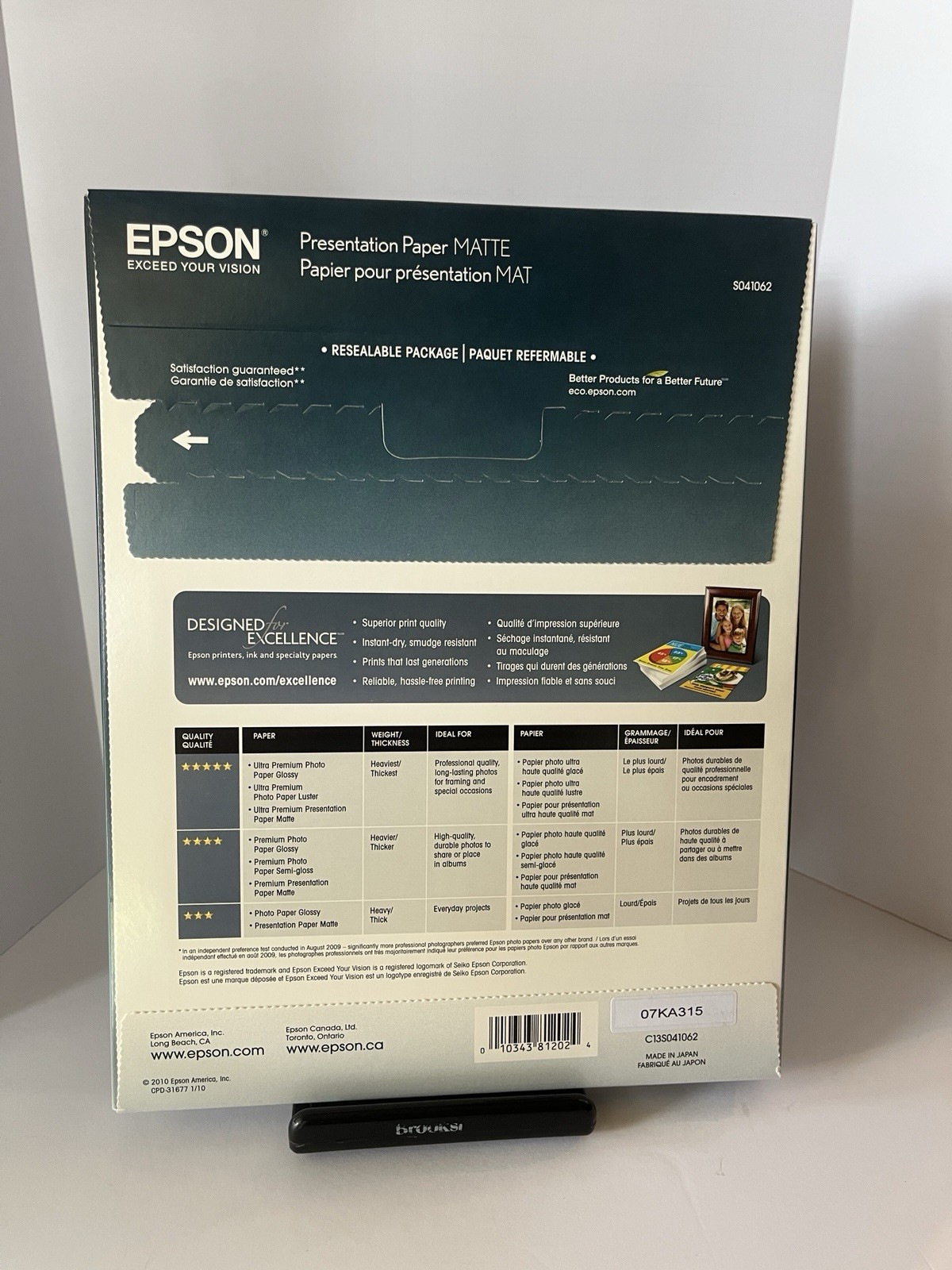 S041062 Matte Presentation Paper 27 lbs. Matte 8-1/2 x 11 white, New