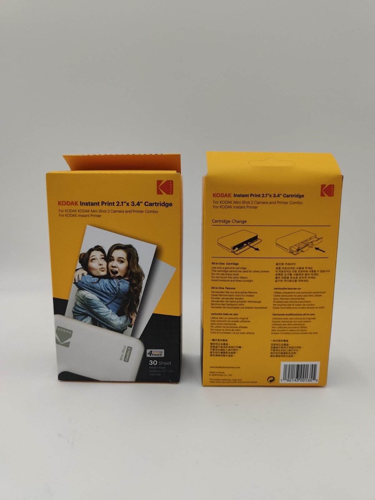 2 pack Kodak Instant Print 2.1″x 3.4″ Cartridge 60 Sheets Total ICRG-230 SEALED