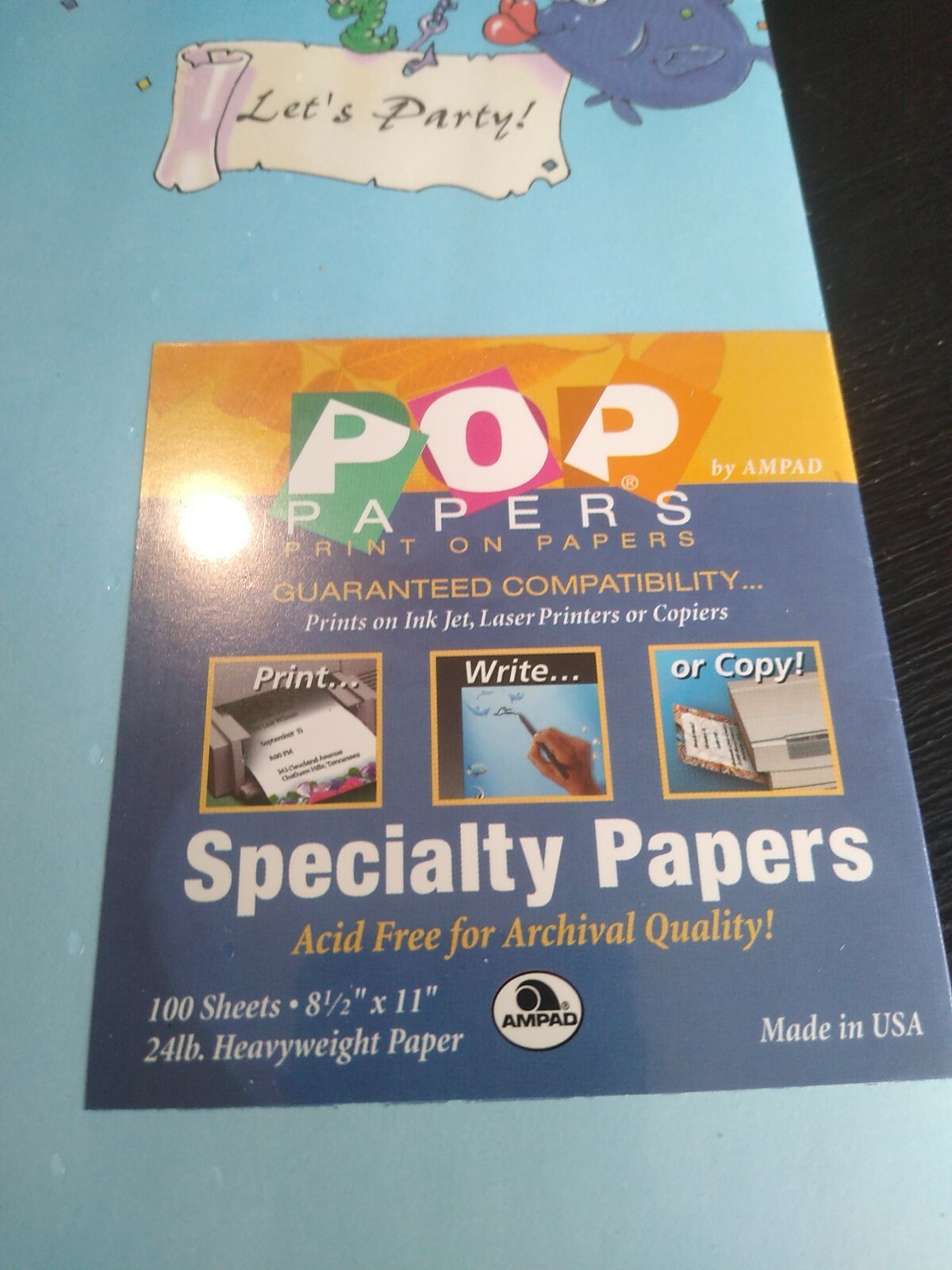 “POP” Specialty Papers “Sea Party” Bordered Printer Paper 100 Count