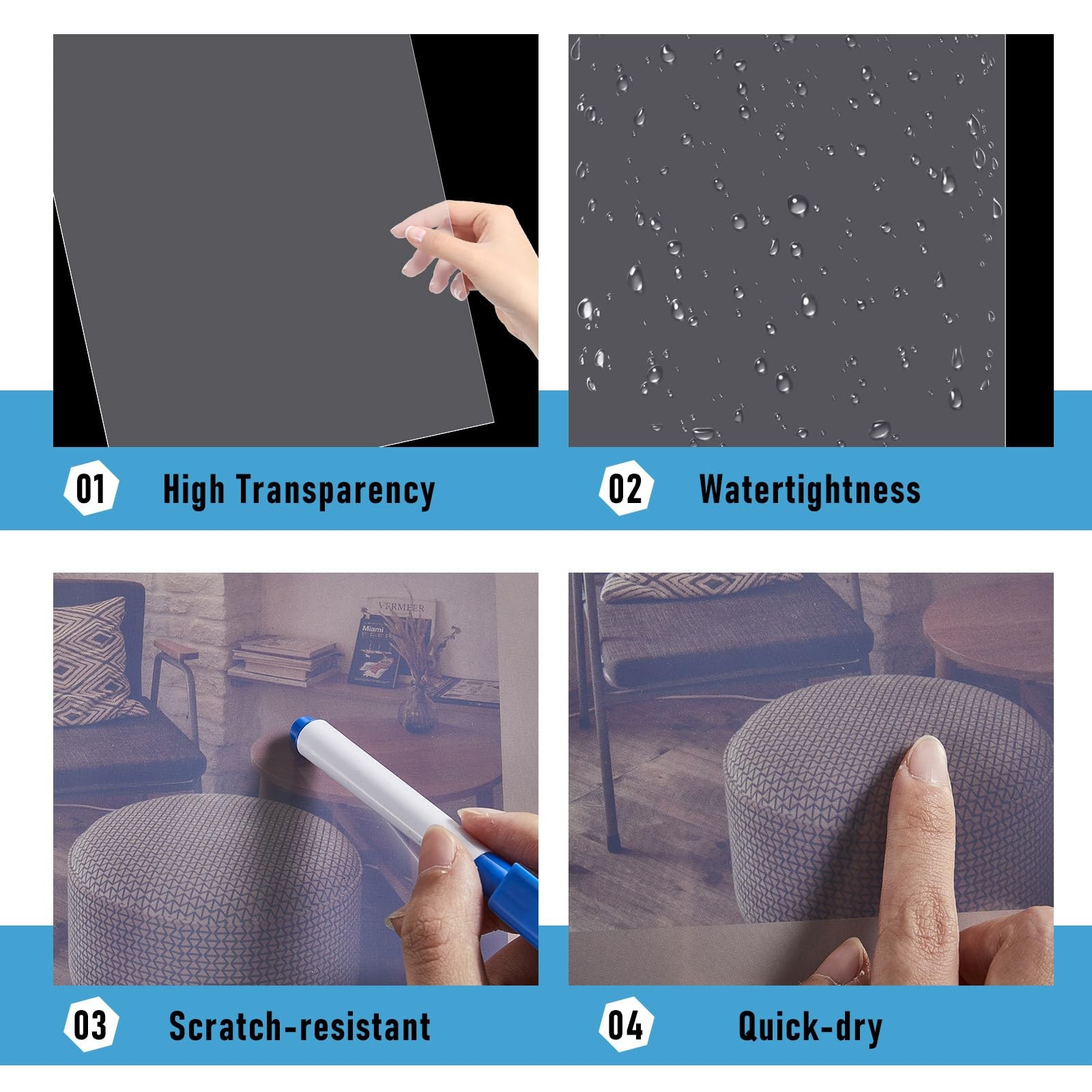 50 PCS 11×17 Inch 5 mil Waterproof Inkjet Transparency Film Silk Screen