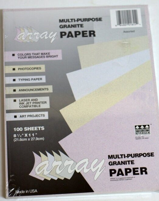 Résumé Letter Paper Ivory & White Granite 8 1/2″ x 11″ 24 Lb 405 Sheets LOT of 4
