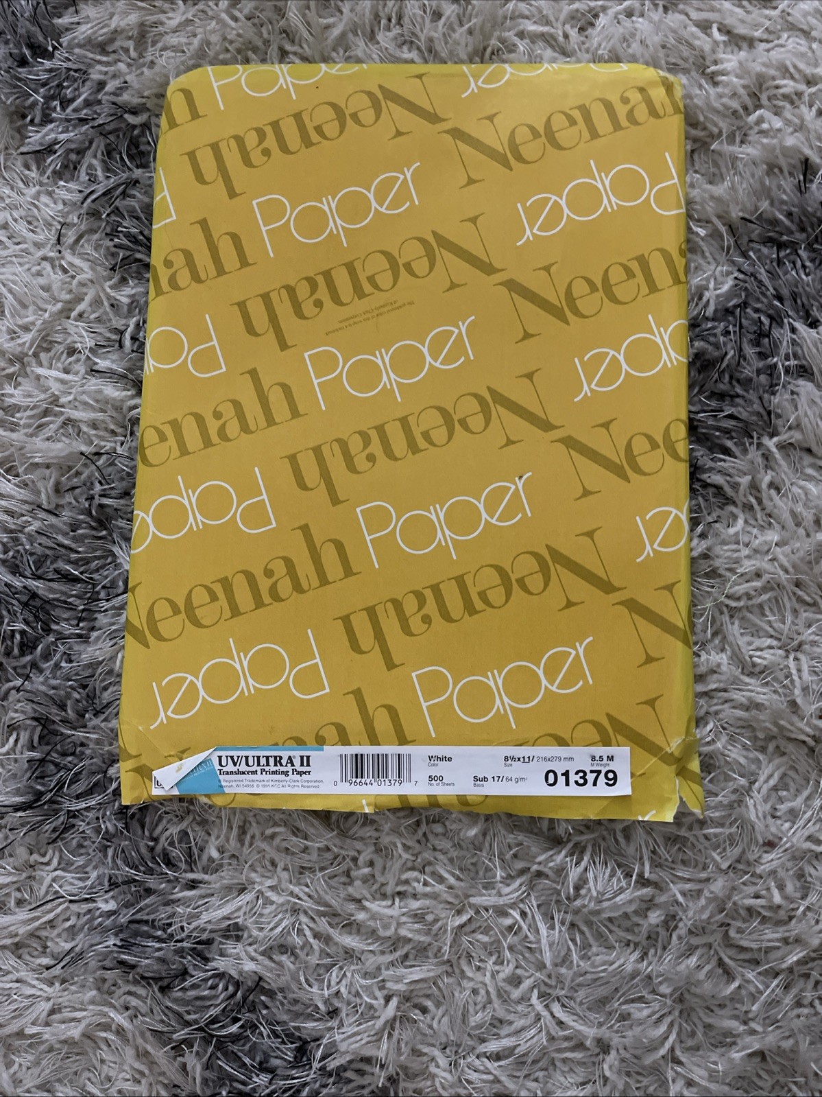 Open Ream Neenah Paper 01379 UV Ultra II Translucent White 17# Bond/Writing 100+