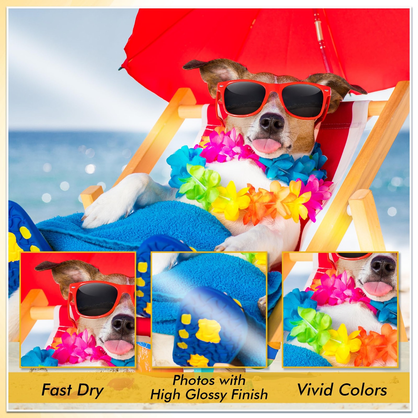 Glossy Thin Inkjet Printer Photo Paper Flyer Dye Ink 36lb 11×17 Inch 100 PCS