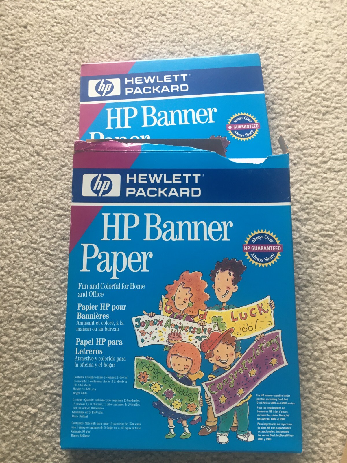 NEW HP Banner Paper Sheets C1820A – 6 stacks – 20 sheets + 10 sheets- 110 sheets
