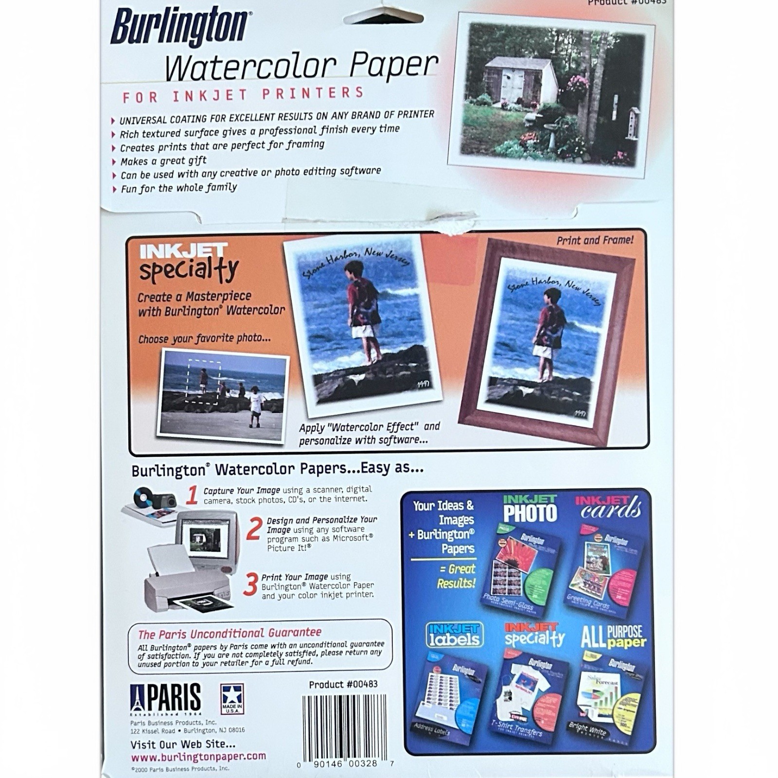 2 PKS Burlington 8.5×11 Fine Art Inkjet Papers CANVAS & WATERCOLOR 16 Sheets New