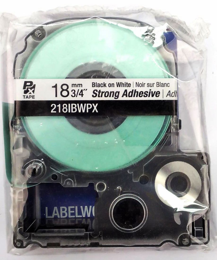 Epson LW-PX900 Supply Cartridge PX Tape 218IBWPX 18mm x 3/4″ Genuine OEM