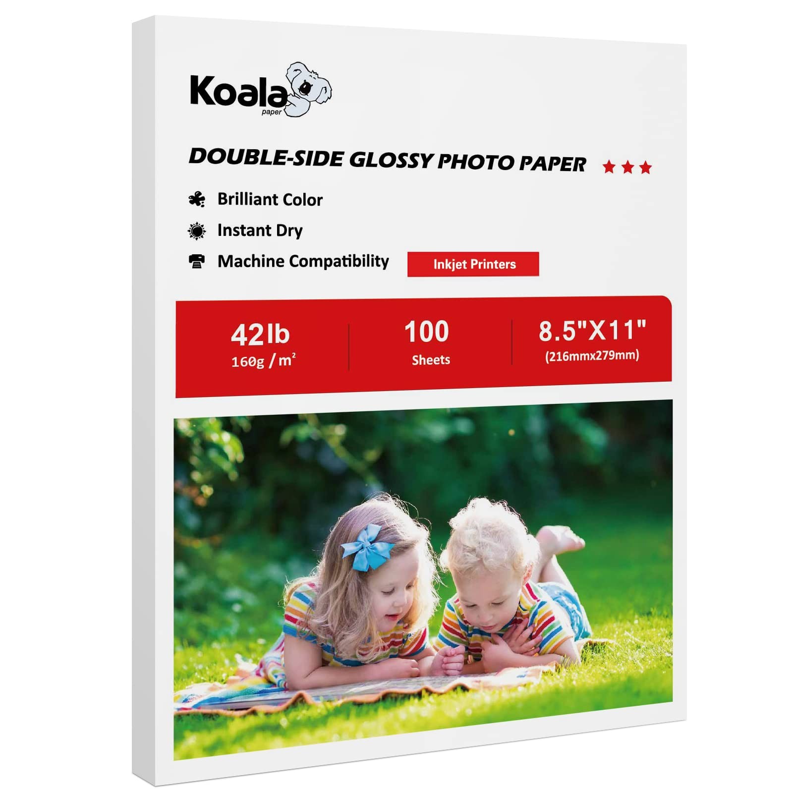 Koala Brochure Paper Double Side Glossy for Printing Photo 8.5X11 Inches 100 …