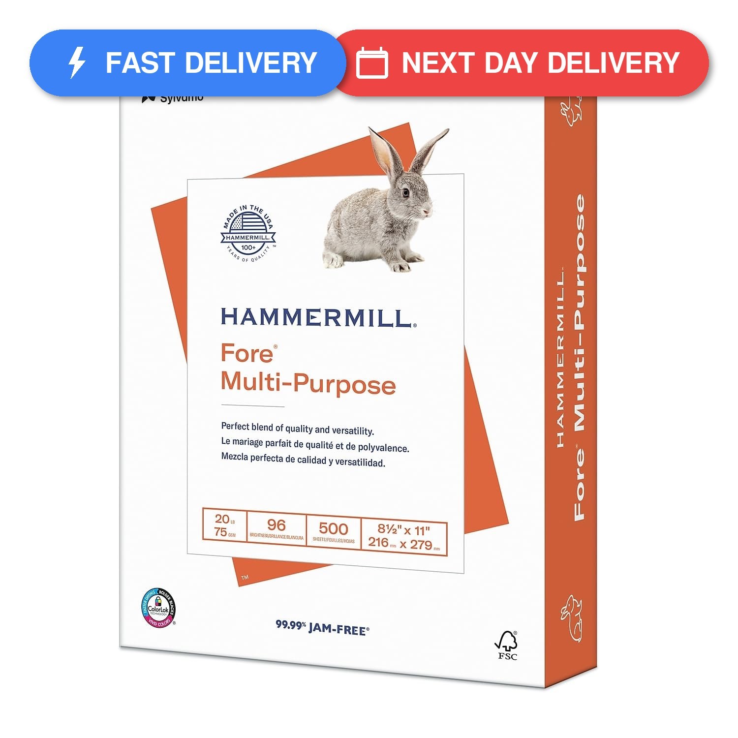 Hammermill Printer Paper, Fore Multipurpose 20 lb Copy Paper, 8.5 x 11-1…
