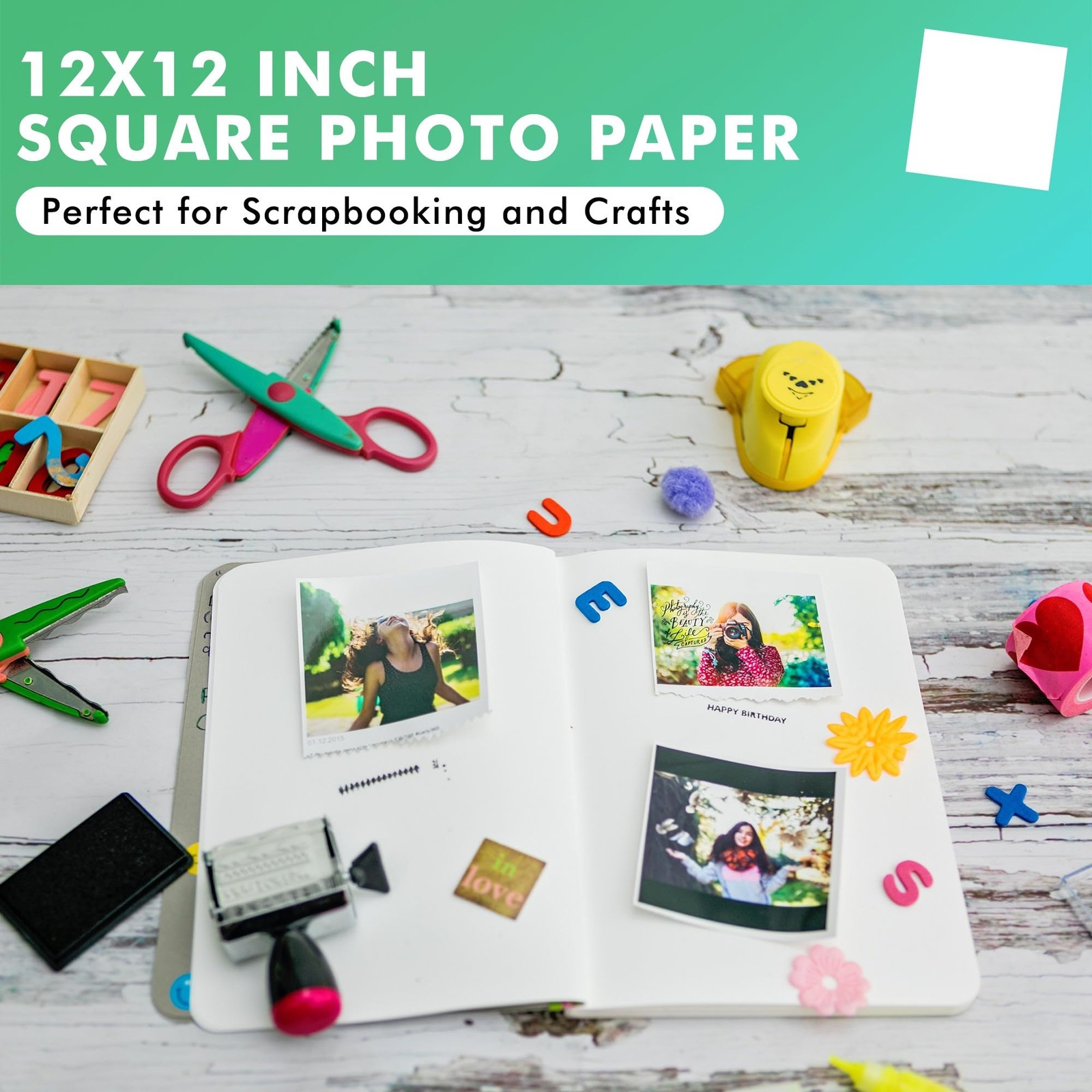 12×12 Inch Thin Presentation Paper DoubleSided Matte Photo 32LB 110 Sheets