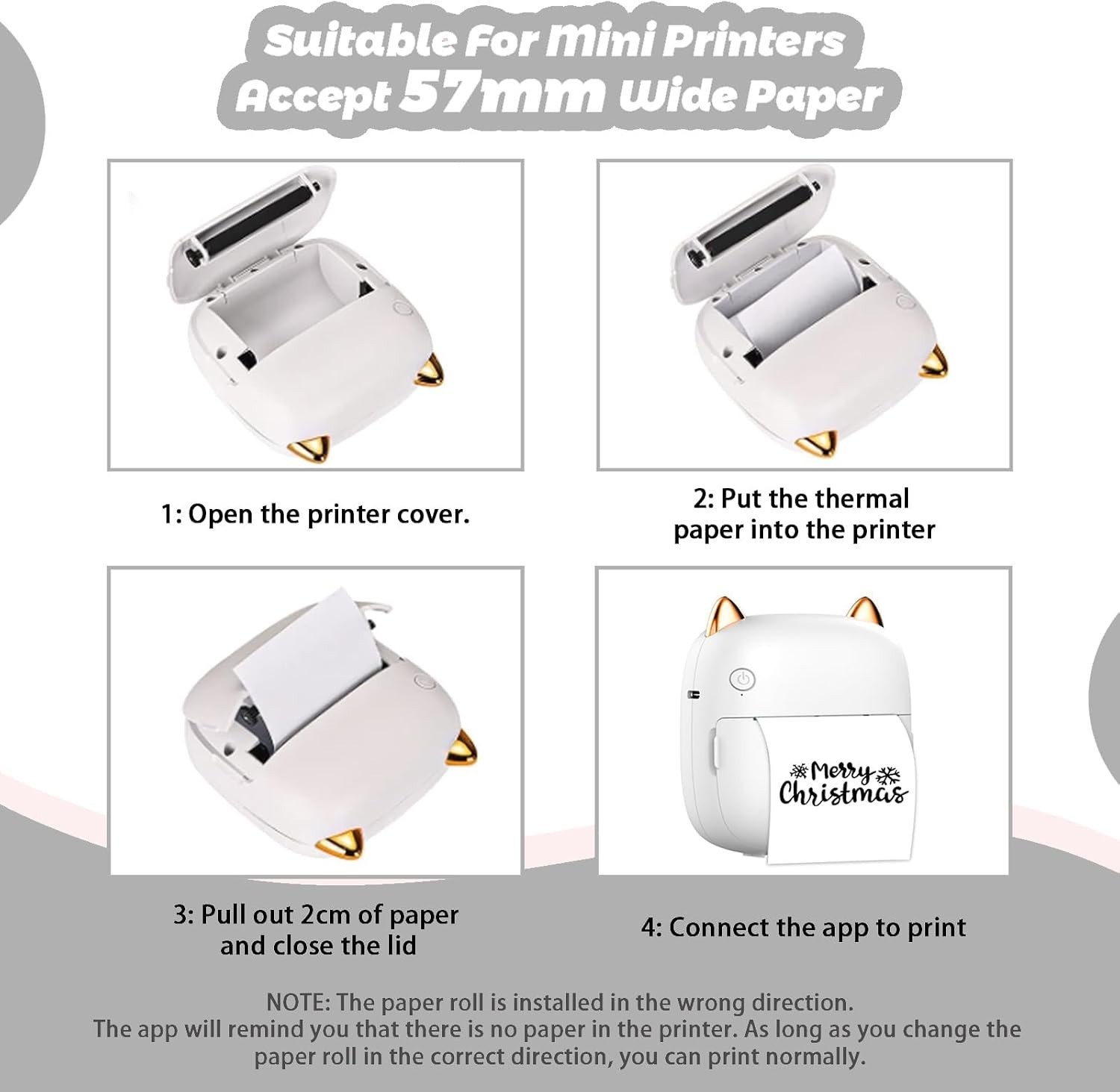 Kids’ Mini Thermal Printer Sticker Paper – 10 Rolls, Ideal for Scrapbooking