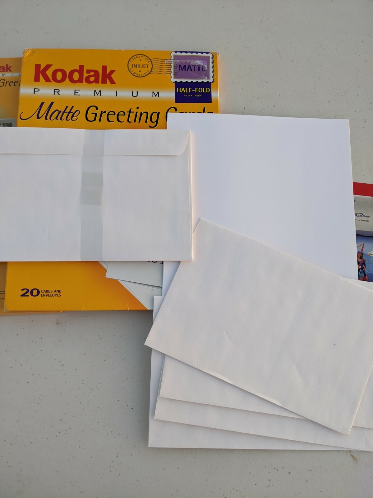 1.5 Packs Kodak 1131549 Premium InkJet Matte Greeting *24 Cards *34 Envelopes
