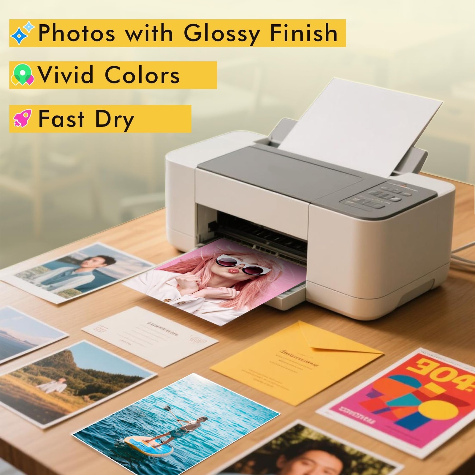 100 Sheets 4×6 Inch Koala Heavyweight High Glossy Photo Paper Inkjet Print 61LB