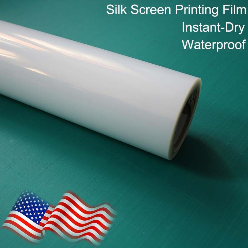 4 roll，Waterproof Inkjet Instant-Dry Screen Printing Transparency Film，13″x100ft
