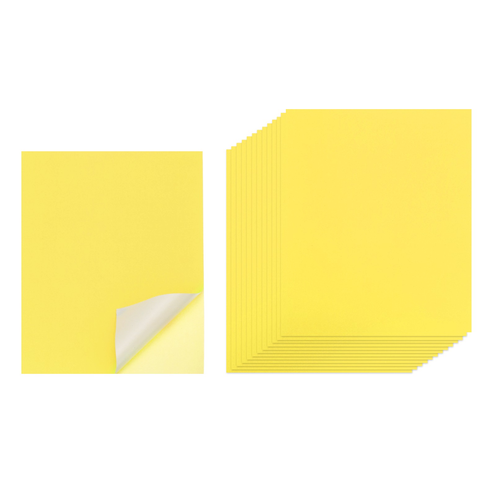 15 Sheets Printable Self Adhesive Sticker Paper for Inkjet Printer, Yellow