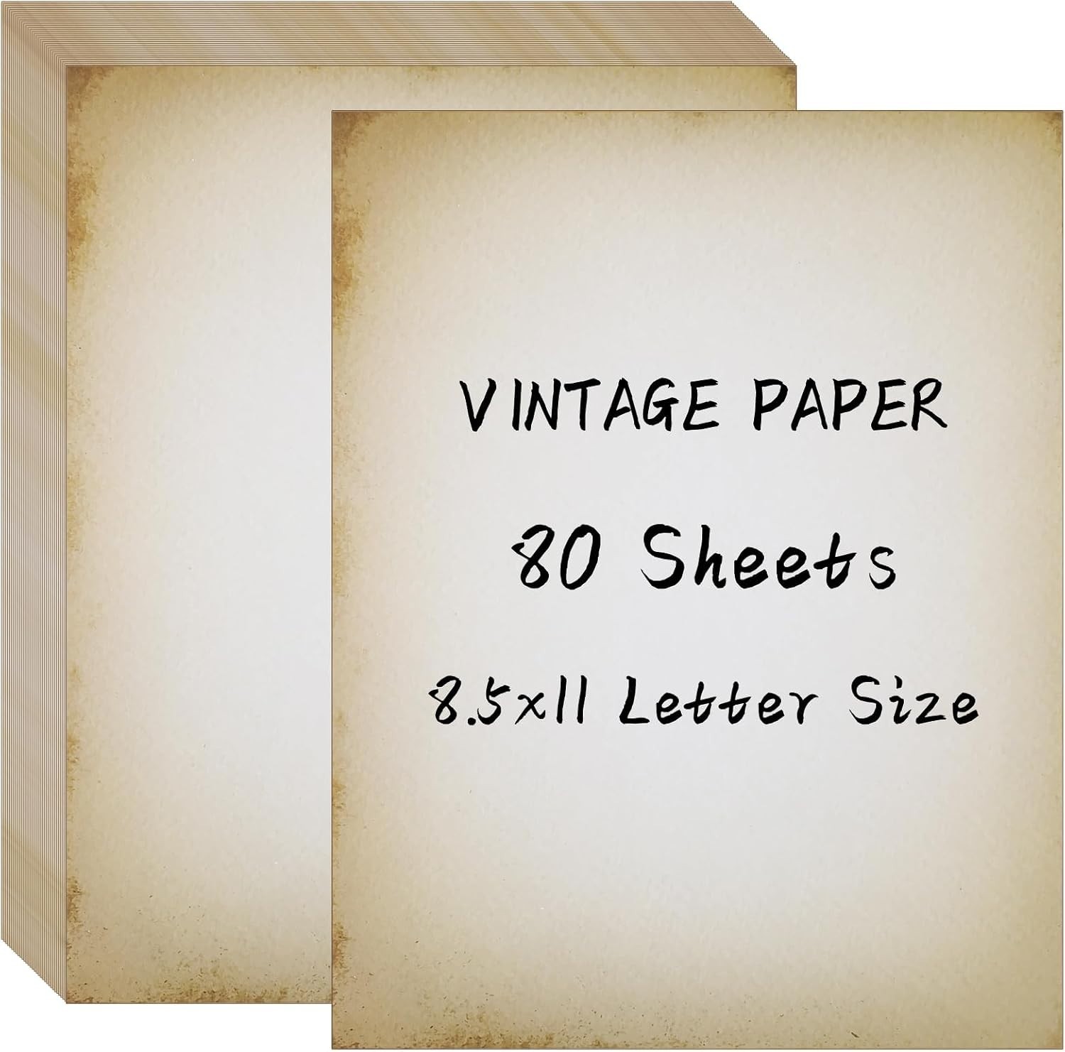 Double-Sided Antique Parchment Paper: 80 Letter Size Sheets for Creative Crafts