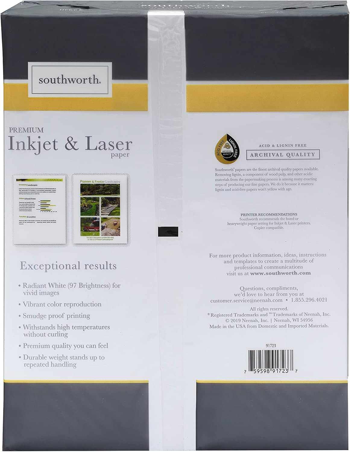 Inkjet & Laser Printer Paper, 8.5″ X 11″, 28 Lb., Radiant White, 550 Sheets (917