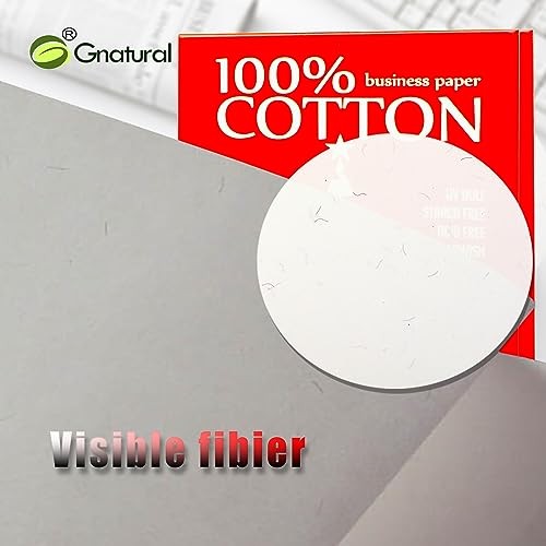 100% Cotton, 8.5 x 11 Inch, 20lb/80GSM,with Red & Blue 80 GSM 120 Sheets