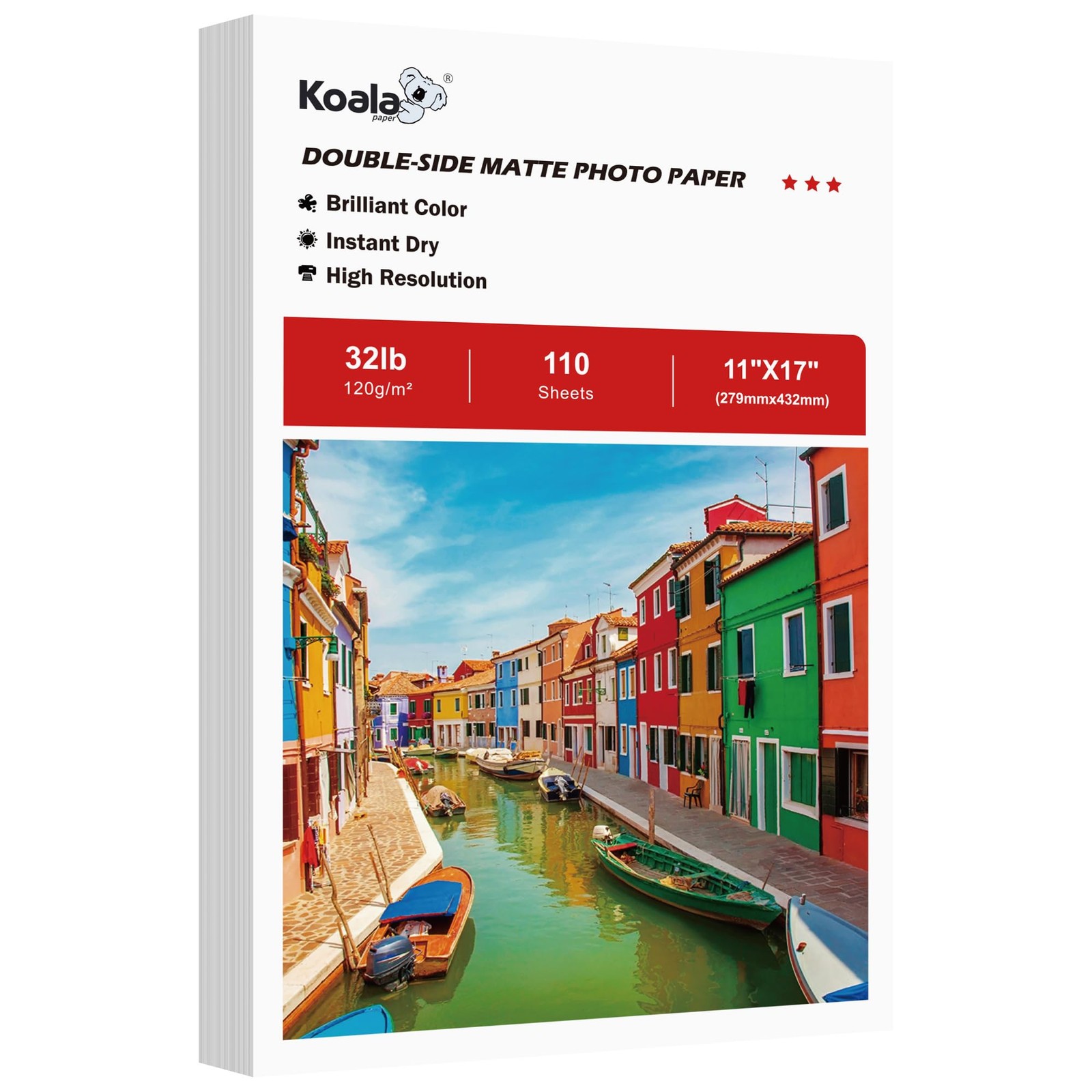 110 Sheets 11×17 Inch 32LB Double Sided Matte Photo Presentation Paper Inkjet