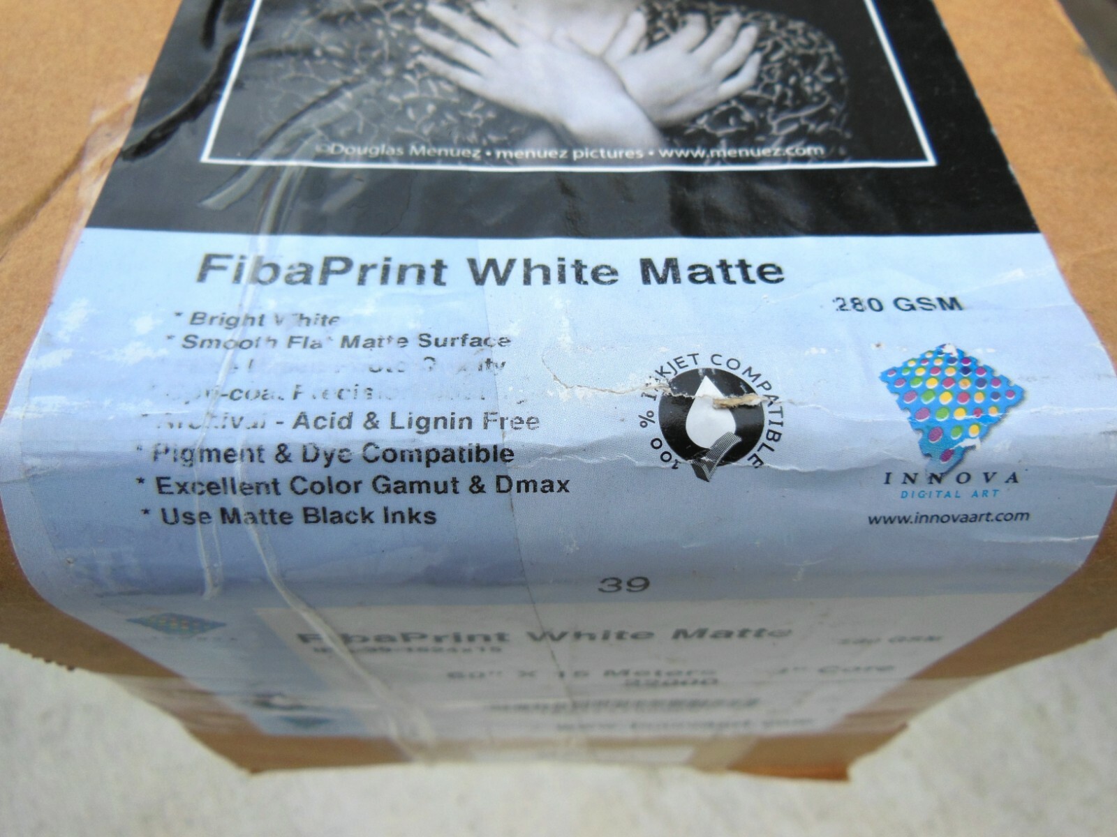 INNOVA FibaPrint White Matte, 60 Inches x 15 Meters Roll, 280 gsm, 3 Inch Core