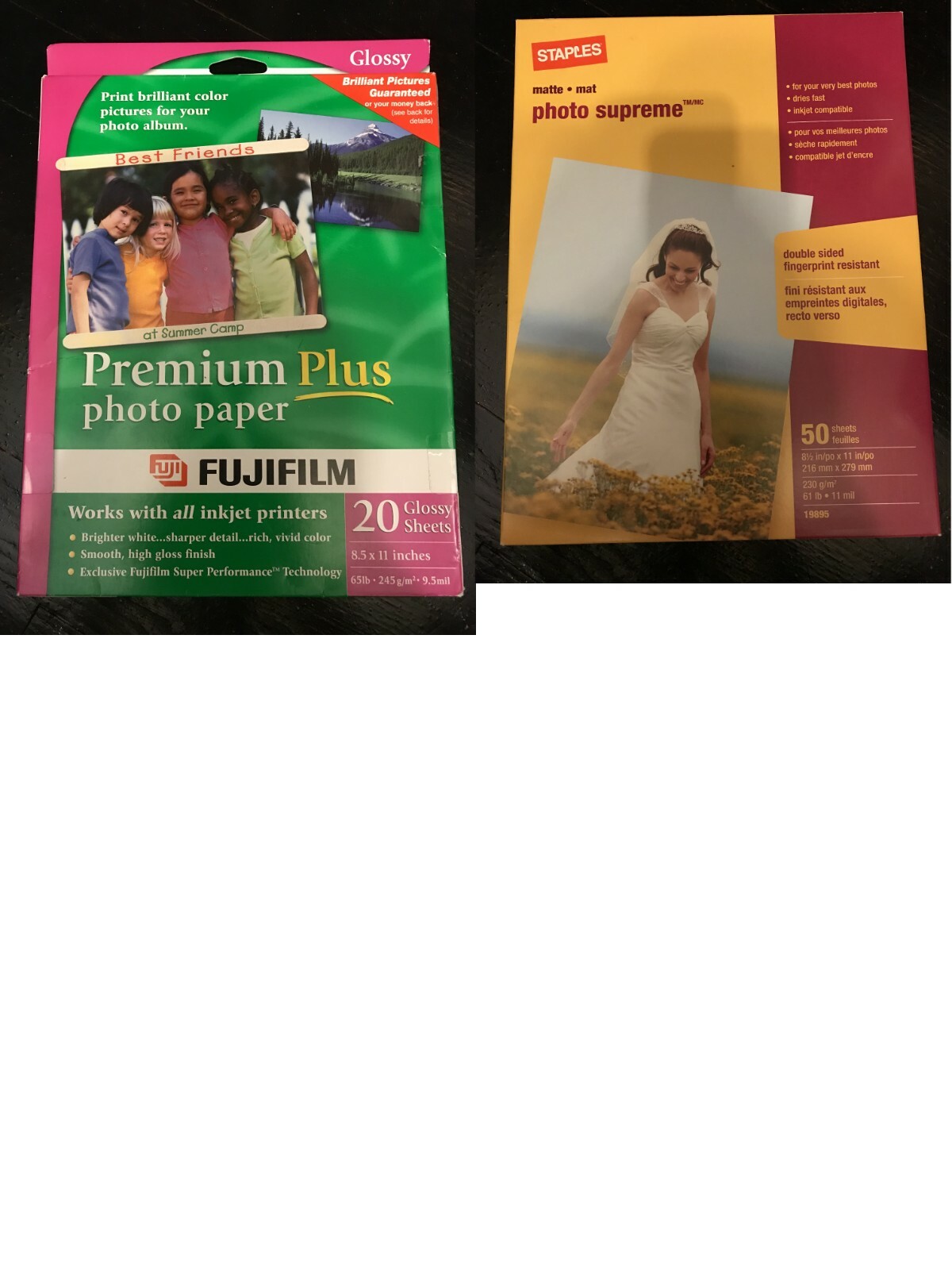Lot of 24 new sealed Photo Paper multiple brand. HP. Fuji. Epson. Staples. Kodak