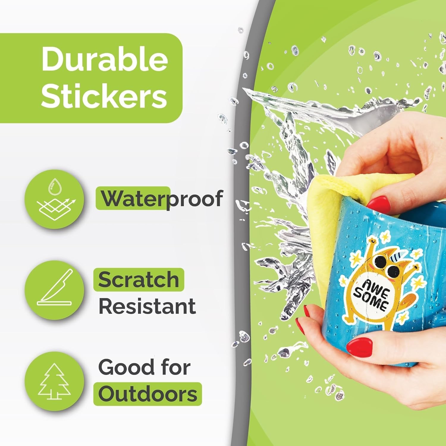 Printable Vinyl Sticker Paper for Inkjet Printer – 34 Sheets Self-Adhesive Sh…