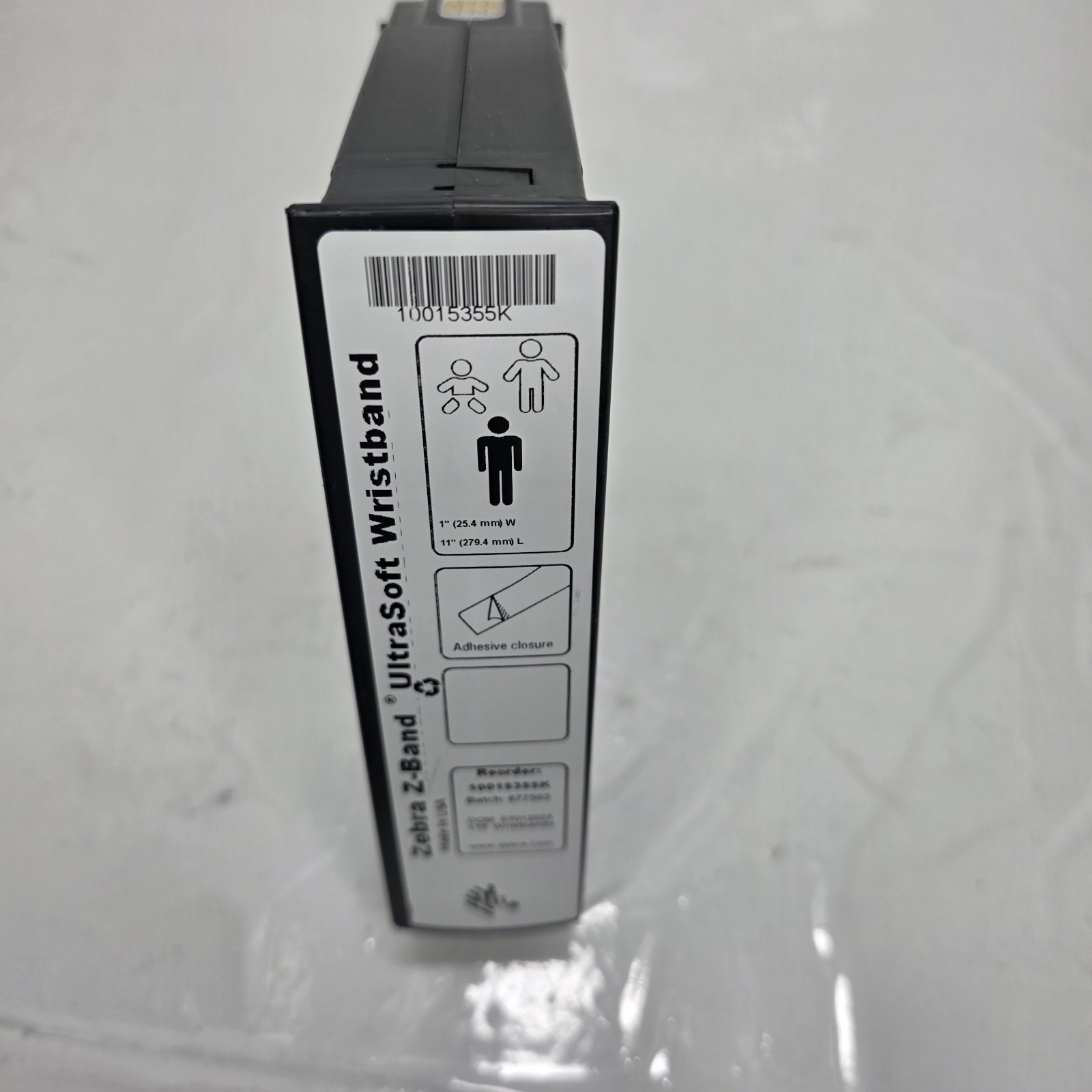 ZEBRA 10015355K Z-BAND ULTRASOFT WRISTBAND CARTRIDGE KIT 175 WHITE