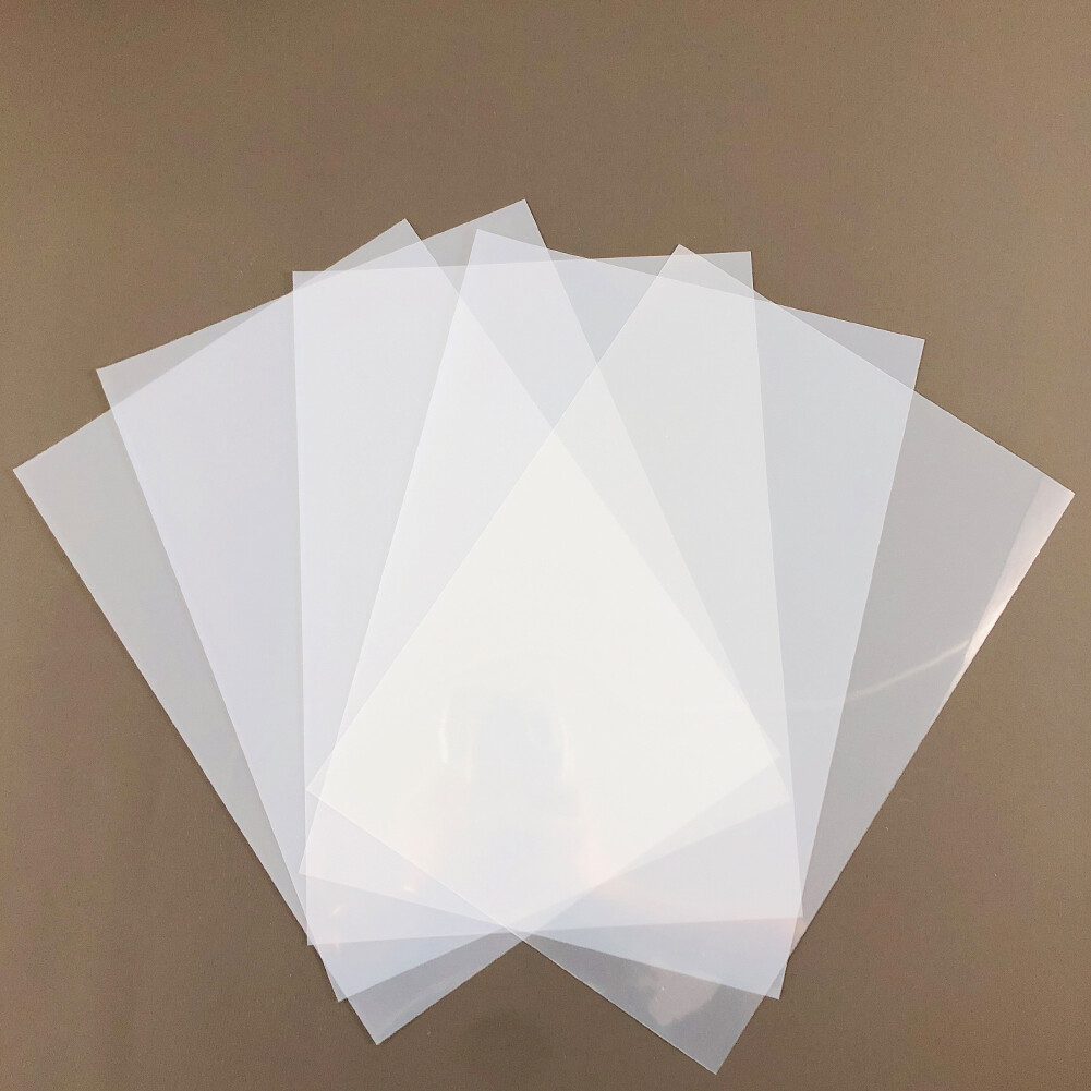 50 sheets，8.5″x11″(A4)，Waterproof Inkjet Milky Transparency Screen Printing Film