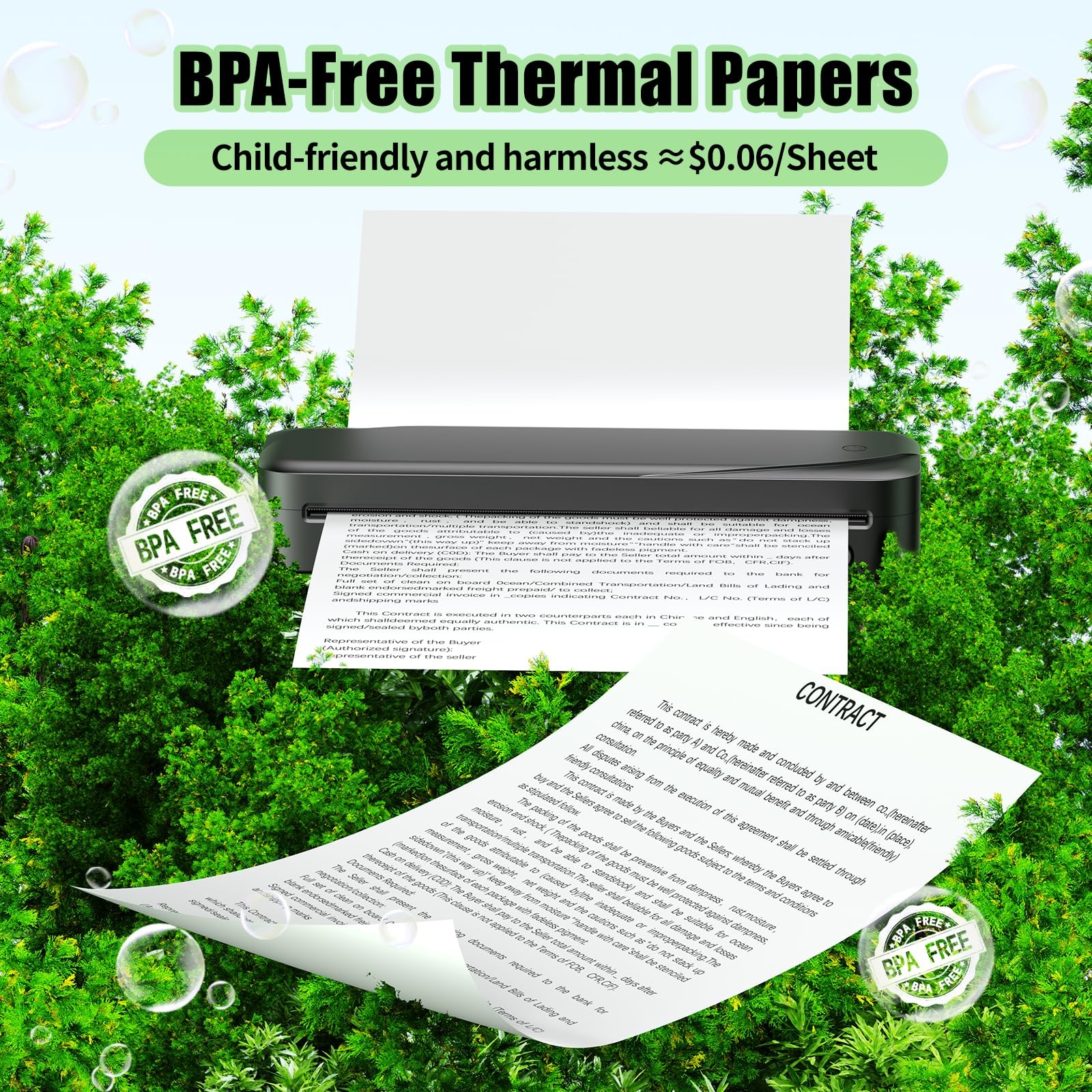 Phomemo A4 Thermal Paper, Printer Paper 8.26″ x 11.69″ Size, white