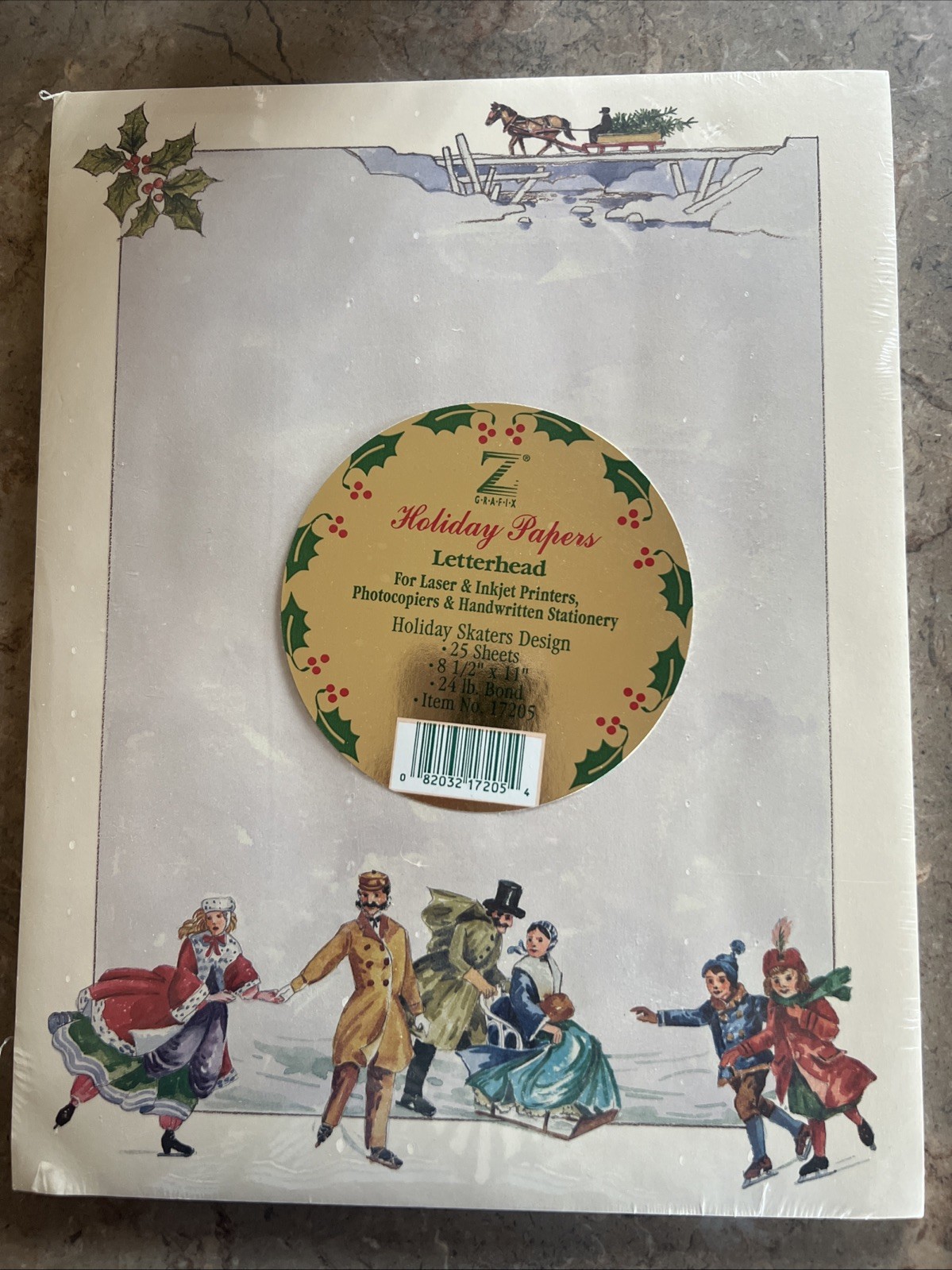 Vintage Z GRAFIX~100 Sheets of 8.5″x11″ HOLIDAY PAPERS for LASER & INJET