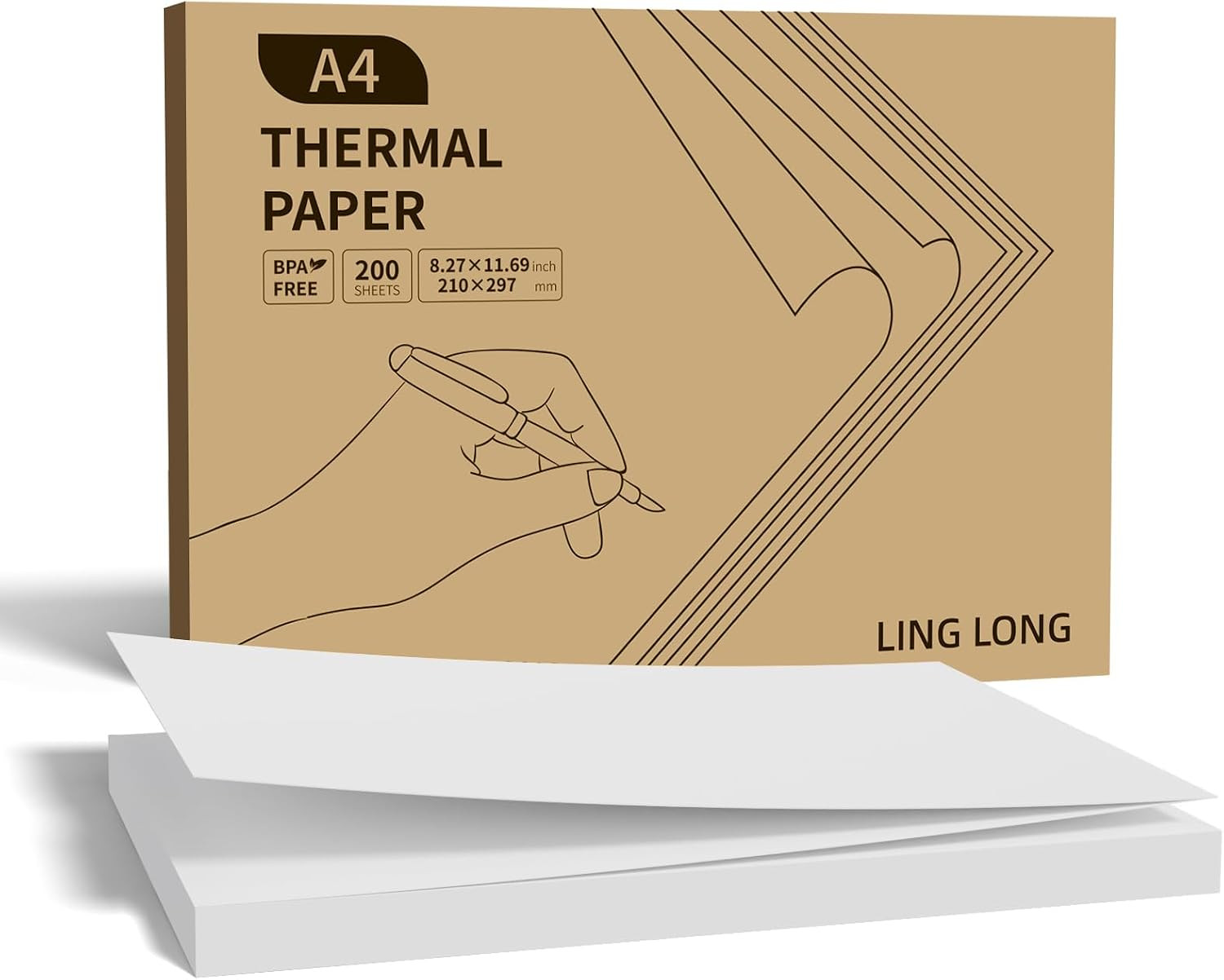 A4 Thermal Paper 8.27″ x 11.69″ Thermal Printer Paper Quick-Dry Paper 200 Sheets