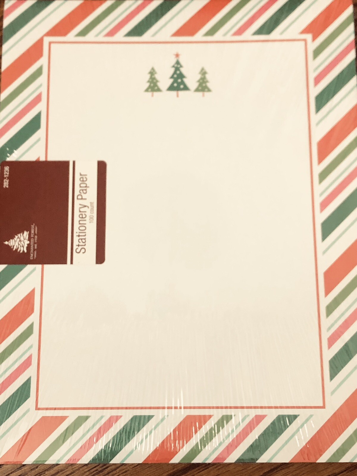 Enchanted Computer Print Paper 100 Sheets Christmas Candy Cane Border 8.5×11