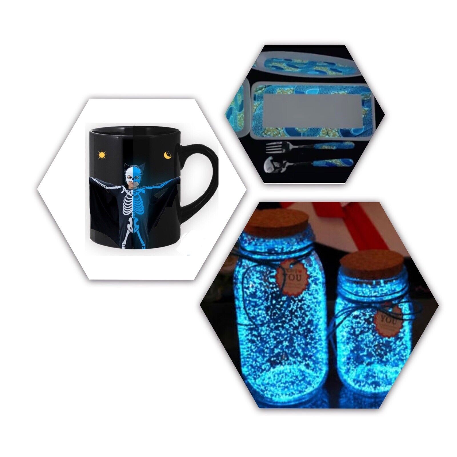 20 Sheets 8.5”x11” Inkjet Waterslide Decal Paper Glow In The Dark BLUE Transfer