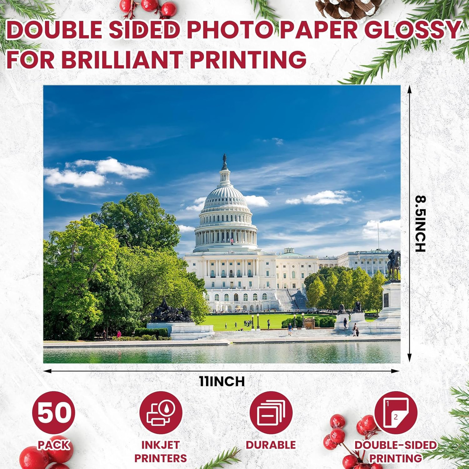 Waterproof White Inkjet Paper Synthetic Tearproof Printer Paper 8.5 x 11 Matte