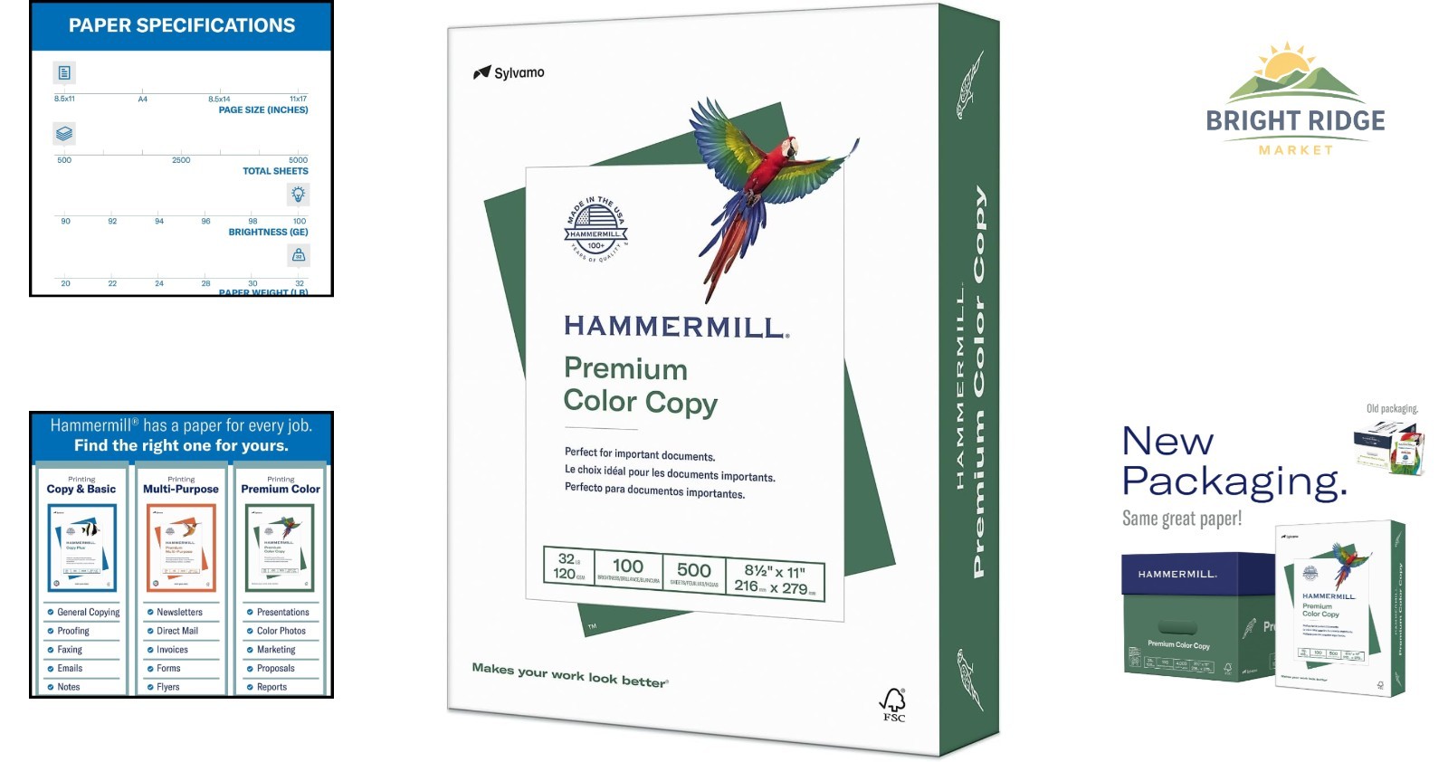 500 Sheets of Acid-Free 32lb Copy Paper, 8.5 x 11, Ideal for Color Printing