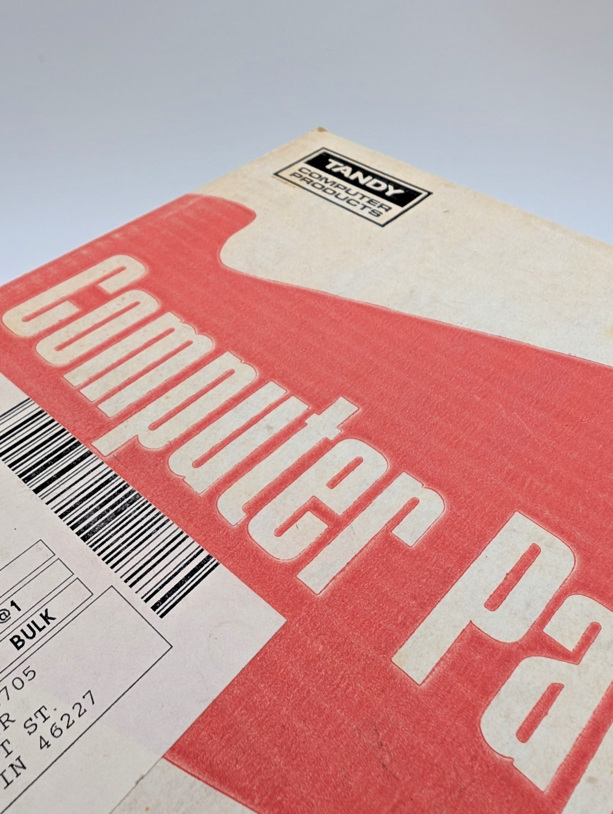 BOX ONLY – Vintage Tandy Computer Paper 9.5×11 1000 Sheets Radio Shack 26-134