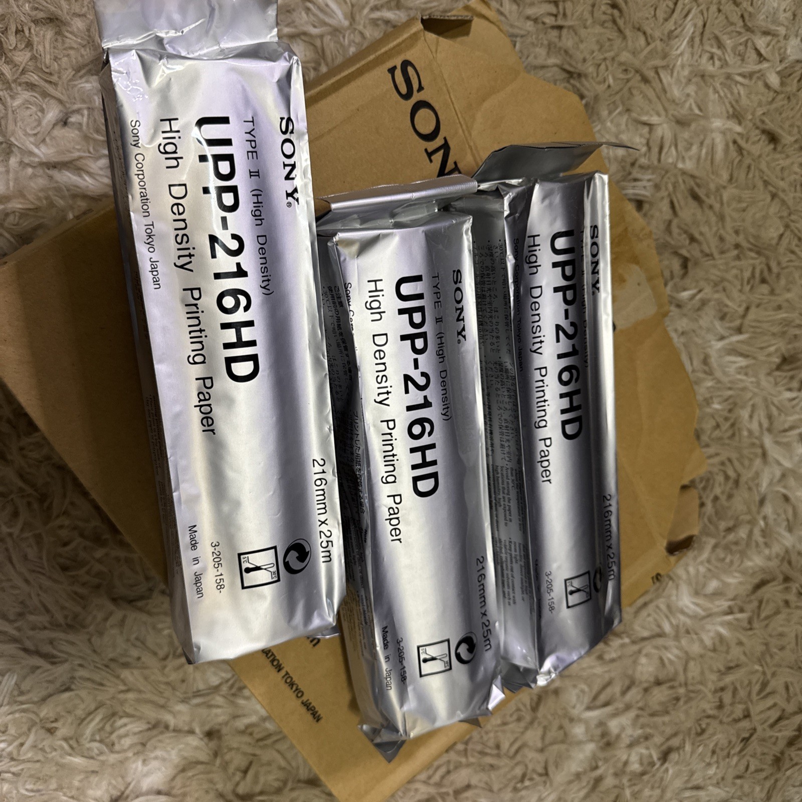 Sony UPP-216HD Printing Paper Pack of 3 Type II 216mmX25m 8.5