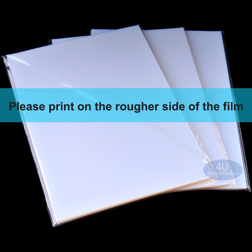 Waterproof Inkjet Instant-Dry Screen Printing Transparency Film 50 sheets,13×19