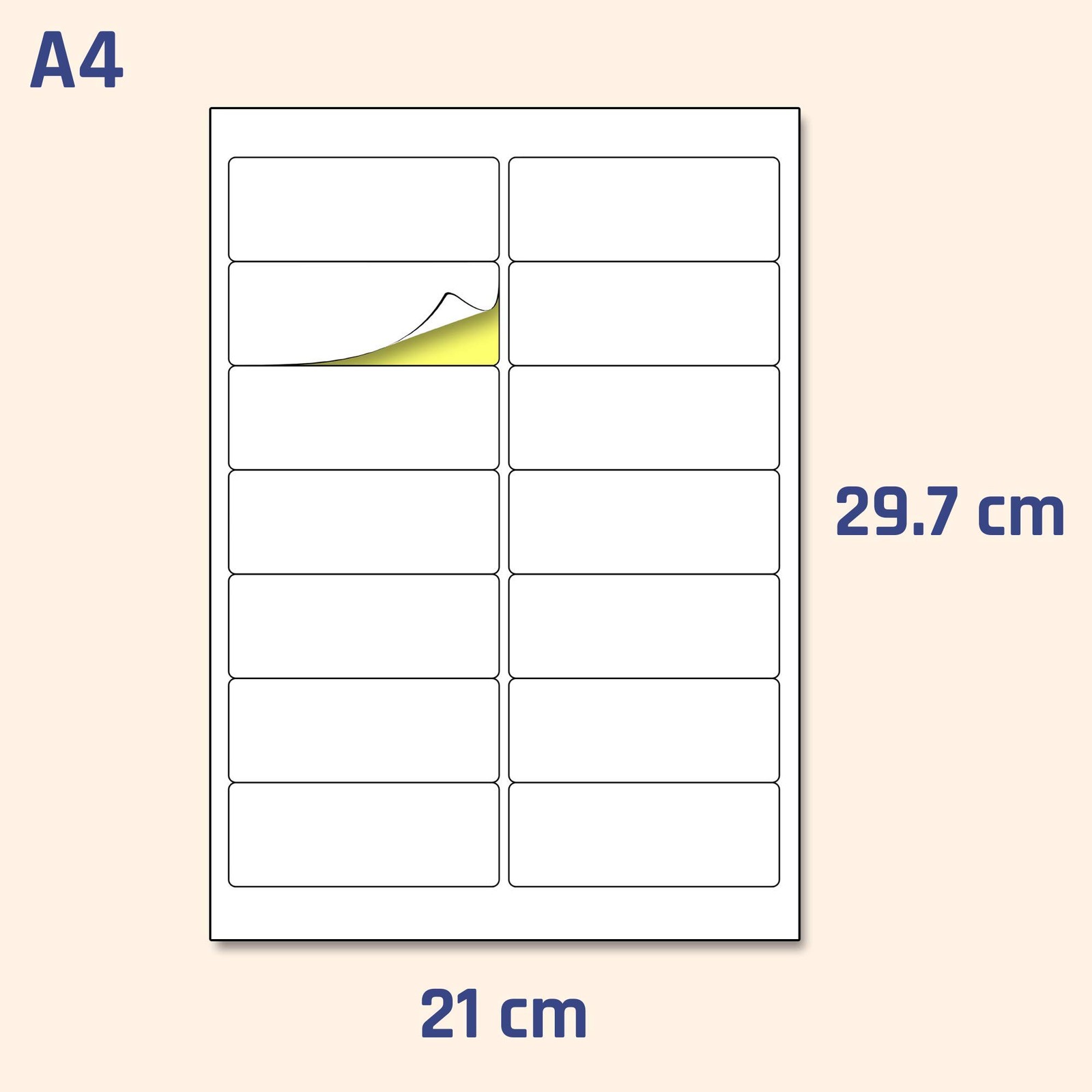 99.1 x 38.1mm, 25 Sheets, A4 Sticker Labels Self Adhesive Matt Pack of 14 …