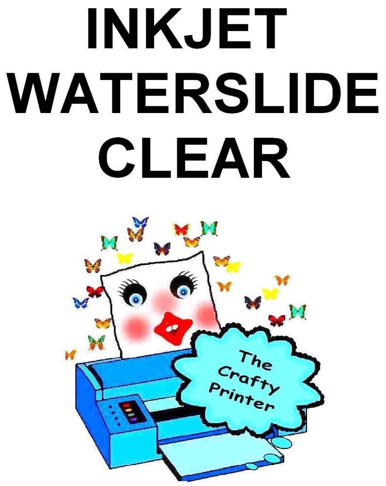 INKJET Water Slide Decal Paper – 10 Sheets – CLEAR