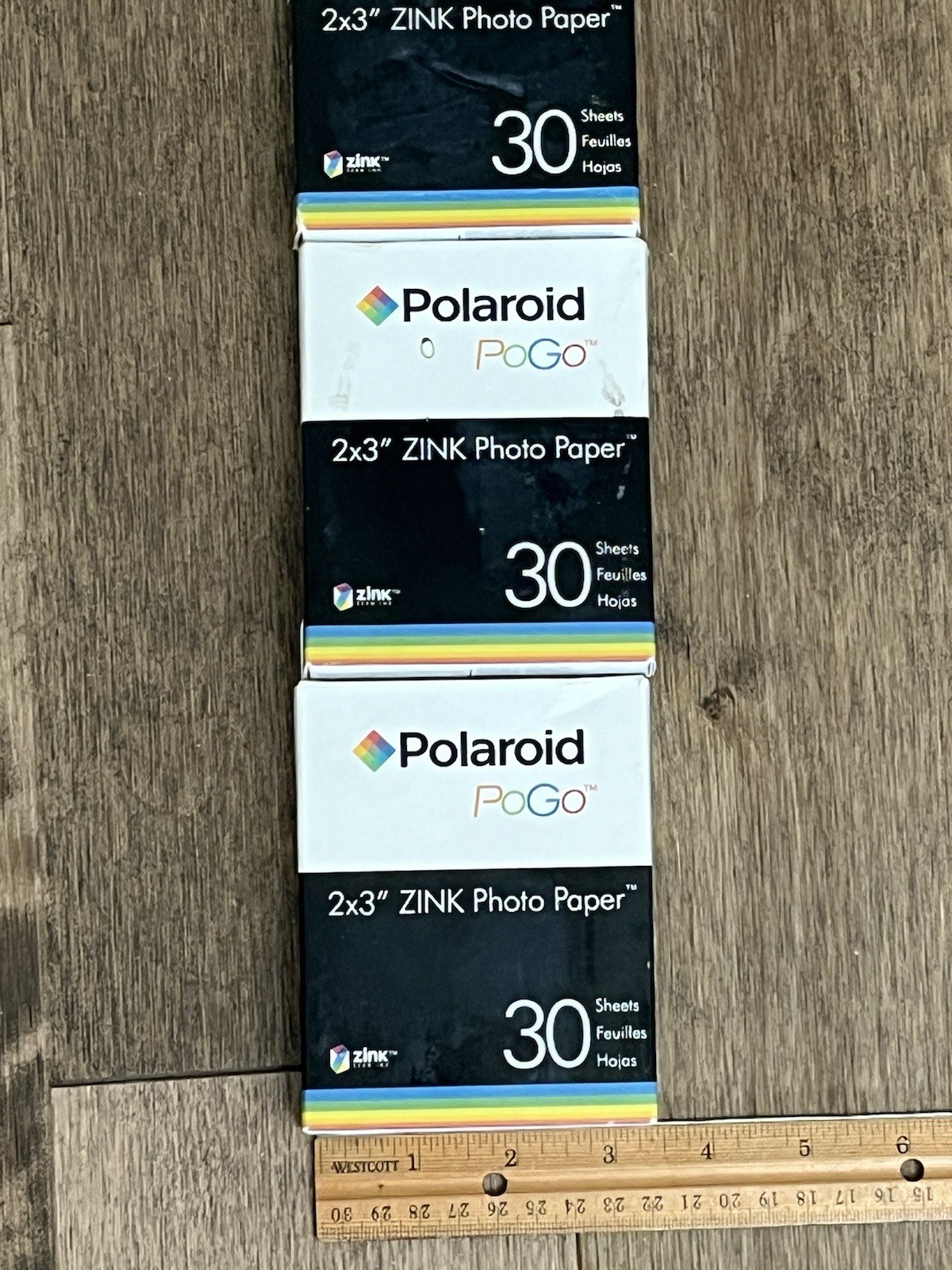 Polaroid PoGo 2×3″ Zink Photo Paper 30 Sheets New Lot of 3