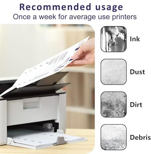 Laser & Inkjet Printer Cleaning Sheet 8.5 X 11 10 Sheets