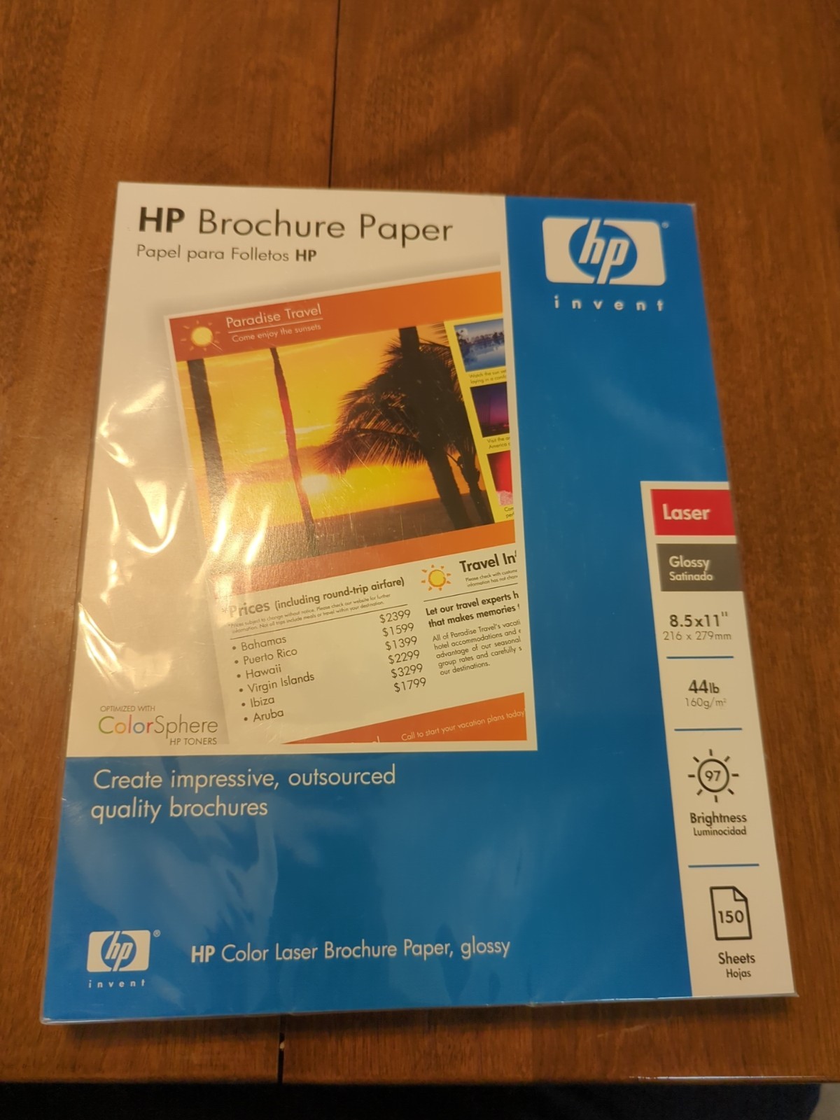 HP Laser Brochure/Flyer Paper White Q6611A New