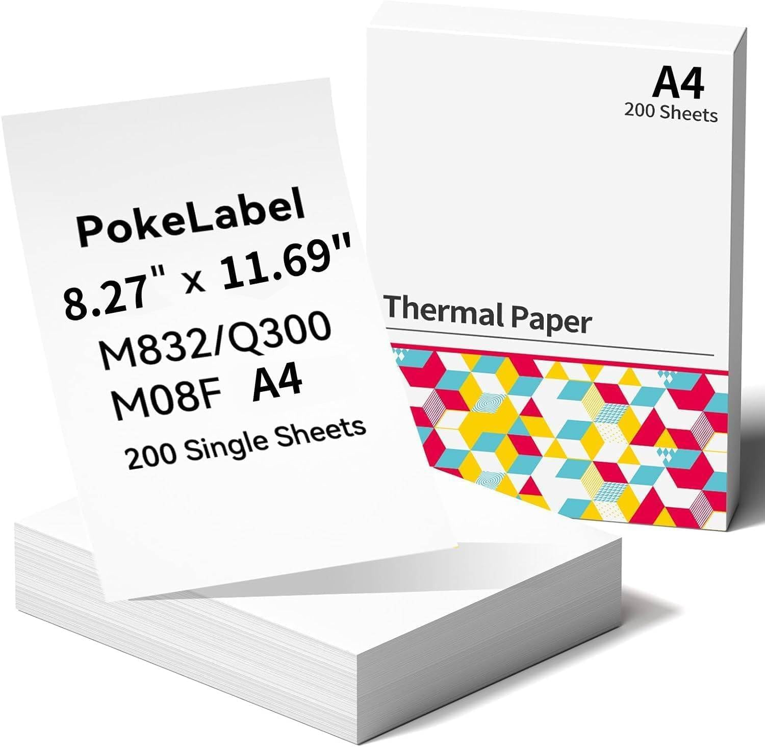 A4 Thermal Printer Paper | 100 Sheets | 210X297Mm (8.27″ X 11.69″) | Compatible