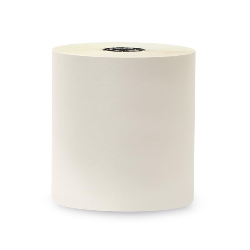 (50 Rolls) 3” x 95′ White/Canary 2 Ply 3″ x White/Yellow (2-Ply), white