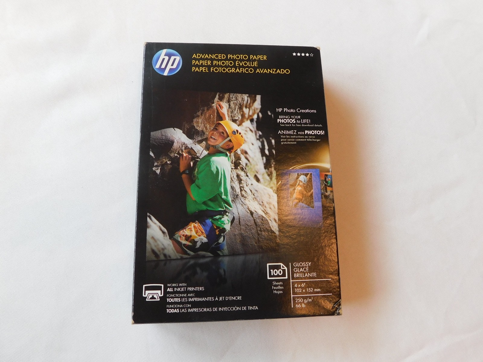 HP Advanced Photo Paper 100 Sheets Glossy 4″ X 6″ Works with Inkjet Printers