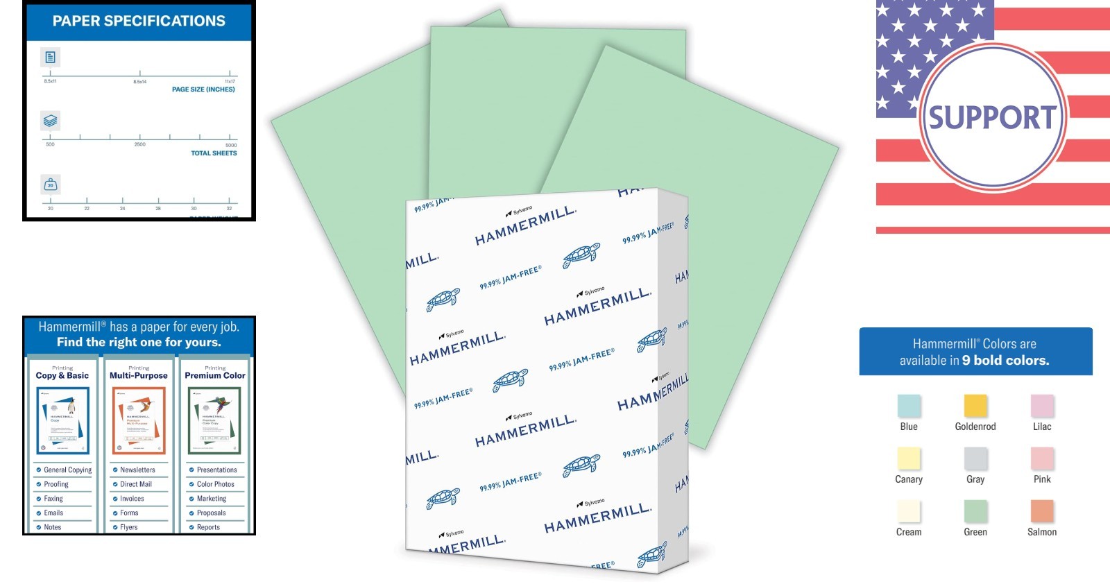 Eco-Conscious 20 lb Green Printer Paper – 500 Sheets, Smooth for Quality Prints