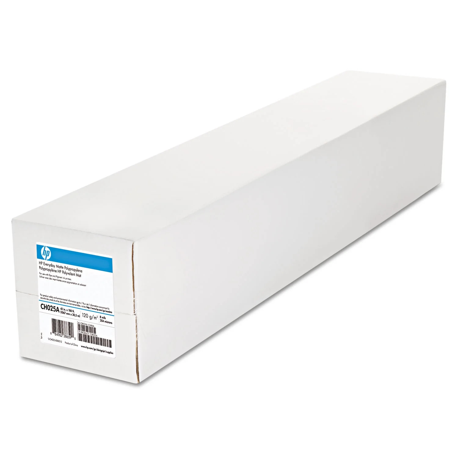 HP Everyday Inkjet Print Matte Film 42″ x 100 ft Matte 2 Pack, CH025A
