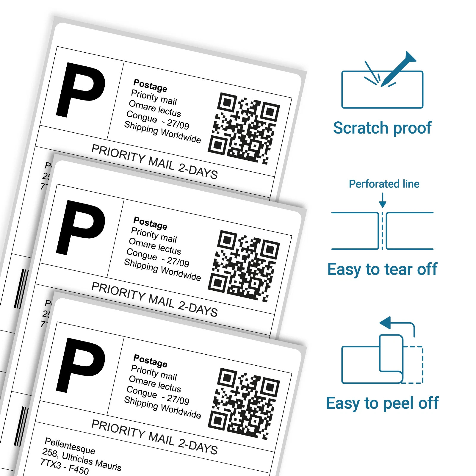 500/1000PCS 4″ x 6″ Direct Thermal Shipping Label fit for VRETTI MUNBYN Phomemo