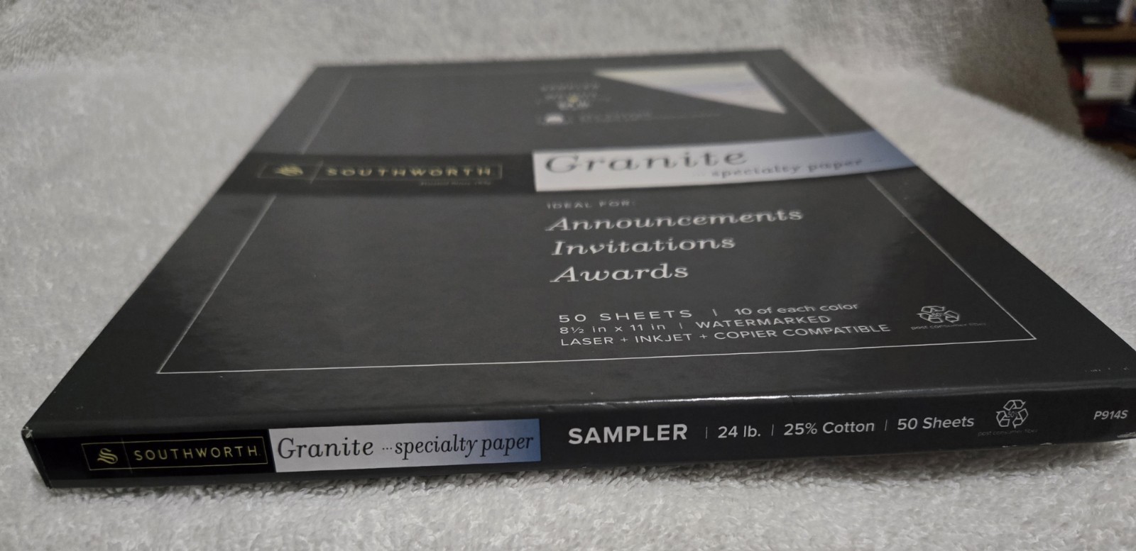 Southworth Granite Specialty Paper Sampler w/ 10 of 5 Colors–Missing 3 Ivory